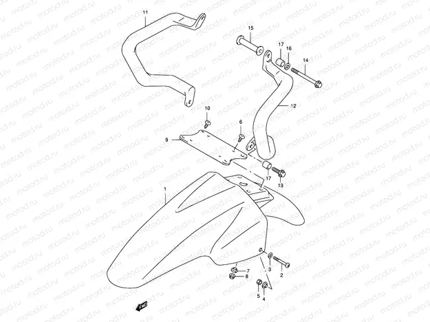 38B - FRONT FENDER (MODEL X)