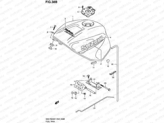 38B - FUEL TANK (MODEL K2 FOR YC2)