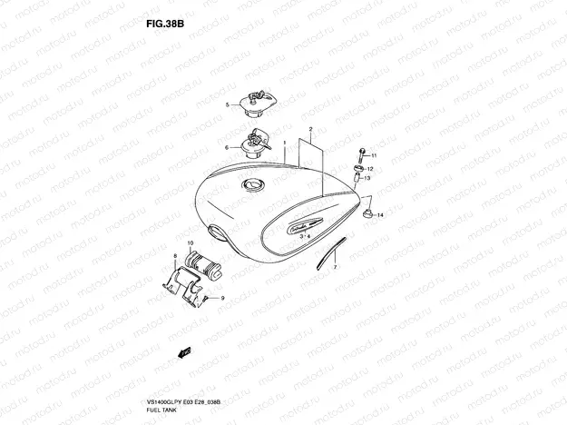 38B - FUEL TANK (MODEL X)