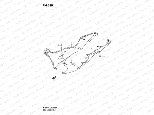38B - SIDE LEG SHIELD (AN400SK5/SK6)
