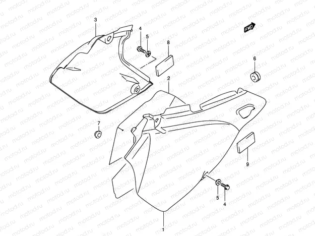 38C - FRAME COVER (MODEL K3/K4)