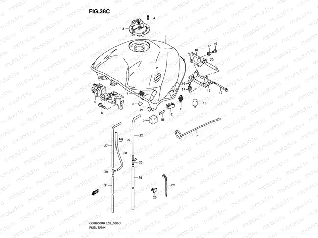 38C - FUEL TANK (MODEL K9)