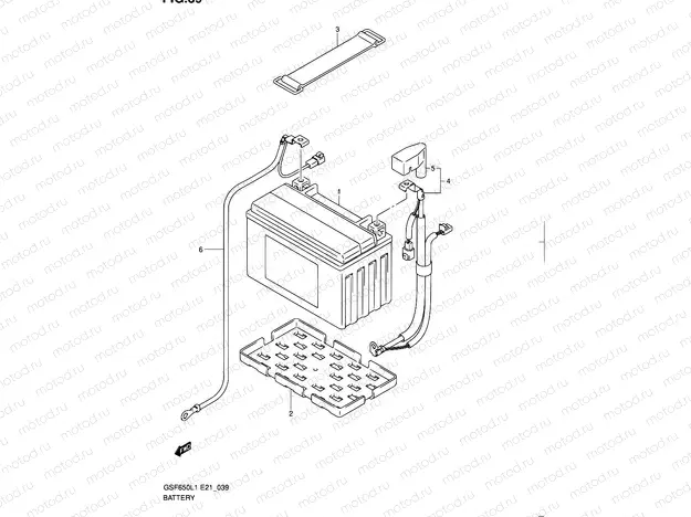 39 - BATTERY (GSF650SUL1 E21)