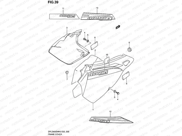 39 - FRAME COVER (MODEL K5/K6)