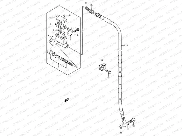 39 - FRONT MASTER CYLINDER (DR-Z125LK3/LK4/LK5/LK6/LK7)