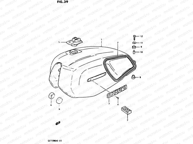 39 - FUEL TANK (GS1100GK2/GKD)