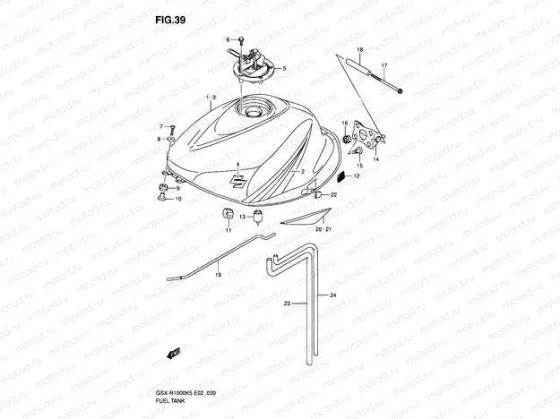 39 - FUEL TANK (GSX-R1000K5 E02,E19)