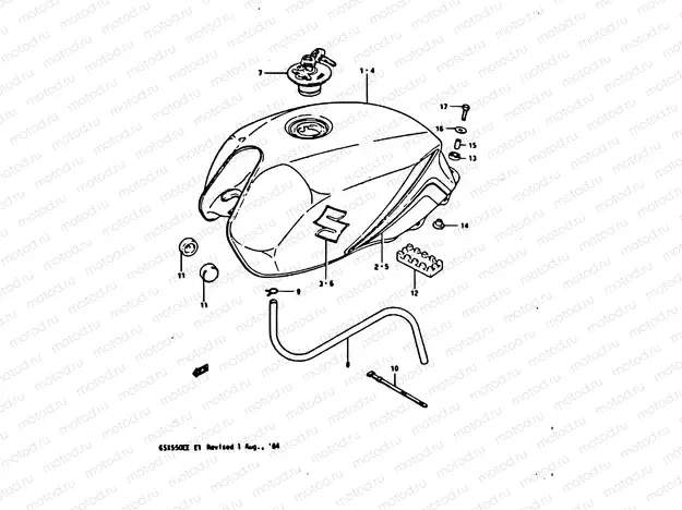 39 - FUEL TANK (GSX550EE)