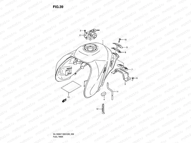 39 - FUEL TANK (MODEL K7/K8)