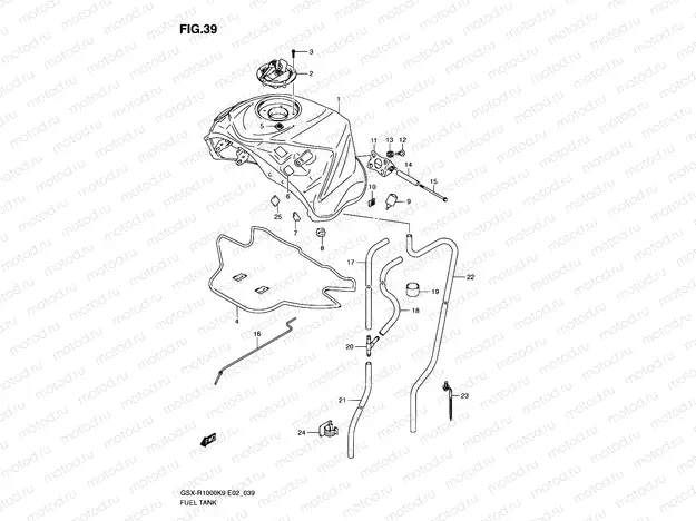 39 - FUEL TANK (MODEL K9)