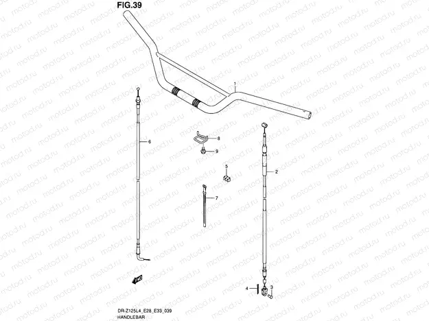 39 - HANDLEBAR (DR-Z125LL4 E28)