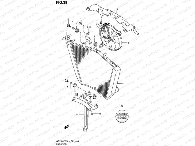 39 - RADIATOR (GSX-R1000ZUFL3 E21)