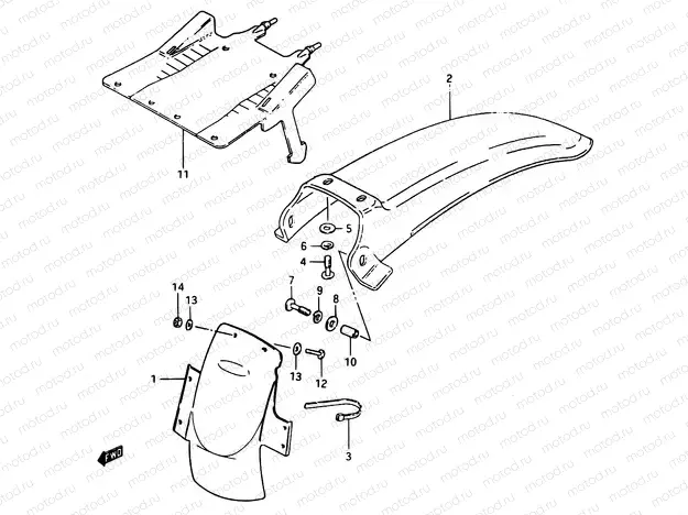 39 - REAR FENDER (MODEL D)