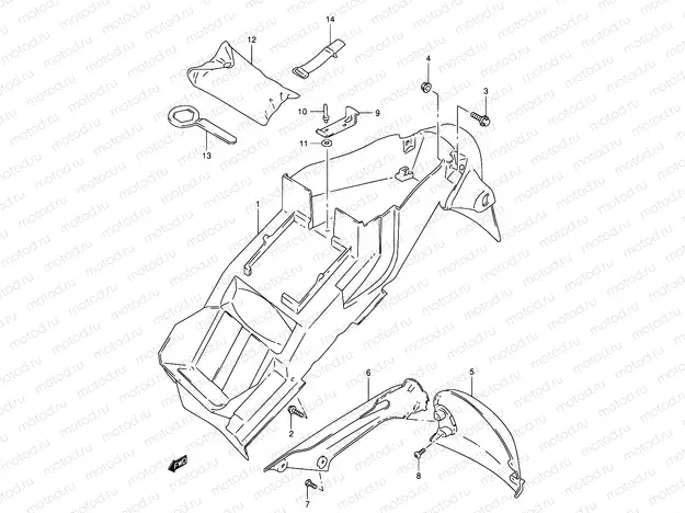 39 - REAR FENDER (MODEL V)
