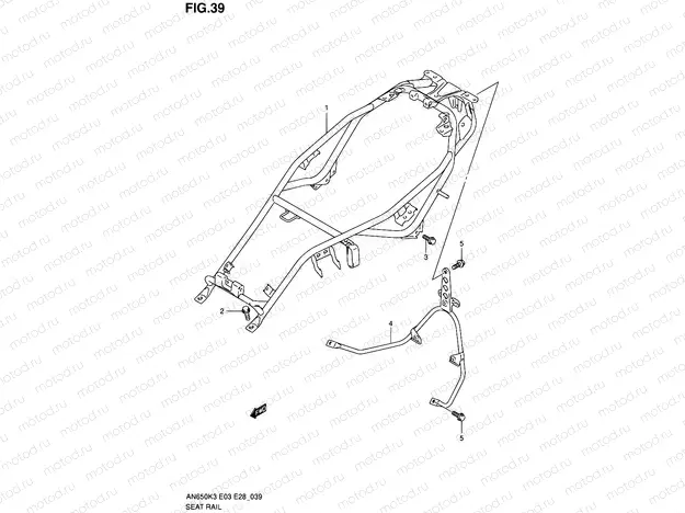 39 - SEAT RAIL