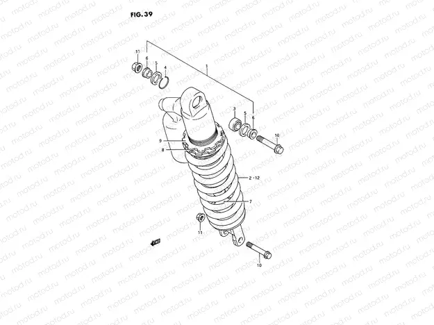 39 - SHOCK ABSORBER (MODEL K/L)