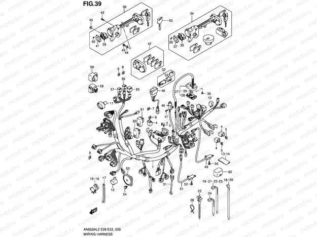 39 - WIRING HARNESS (AN650AL2 E28)