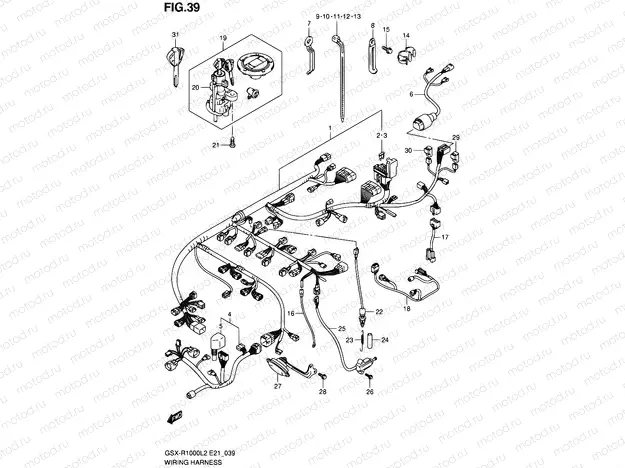 39 - WIRING HARNESS (GSX-R1000L2 E24)