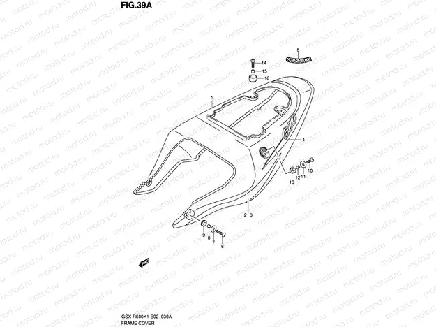 39A - FRAME COVER (MODEL K2)