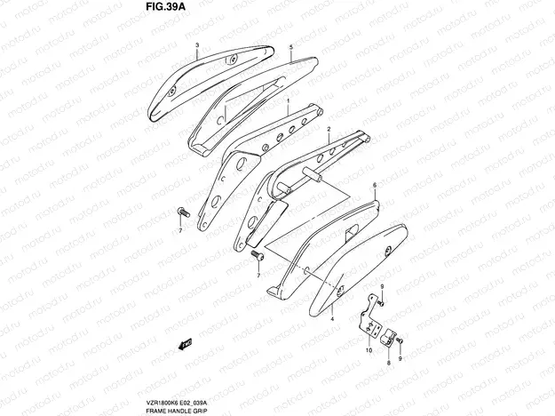 39A - FRAME HANDLE GRIP (VZR1800K8/U2K8/ZK8/ZU2K8/K9/U2K9/ZK9/ZUFK9)