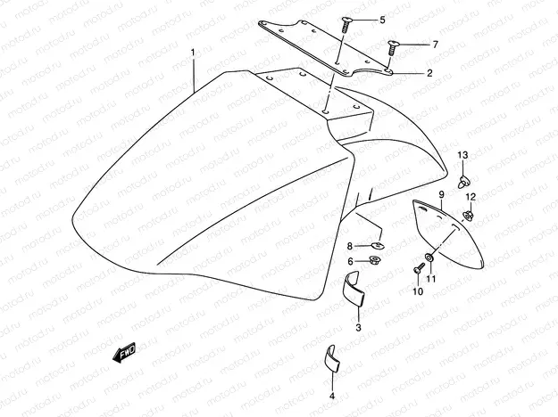 39A - FRONT FENDER (MODEL S/T)