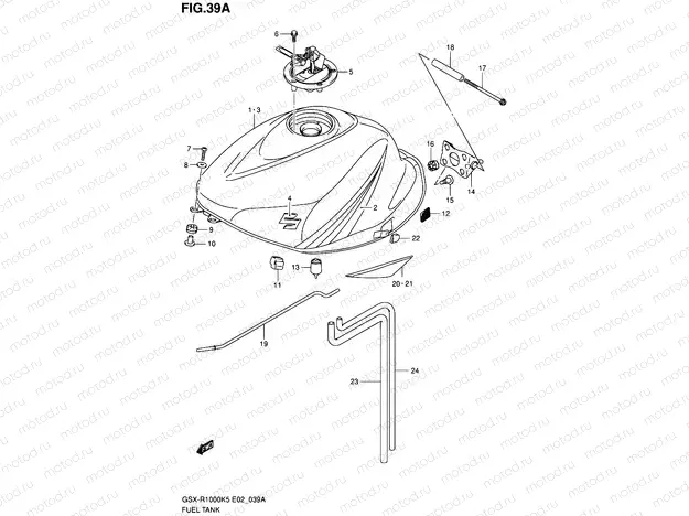 39A - FUEL TANK (GSX-R1000U2K5 E19)