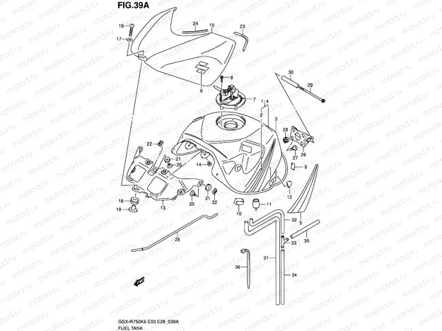 39A - FUEL TANK (MODEL K7)