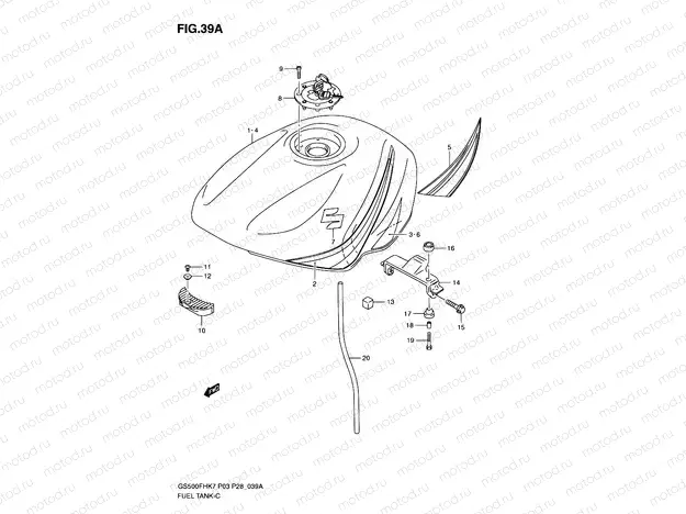 39A - FUEL TANK (MODEL K8)