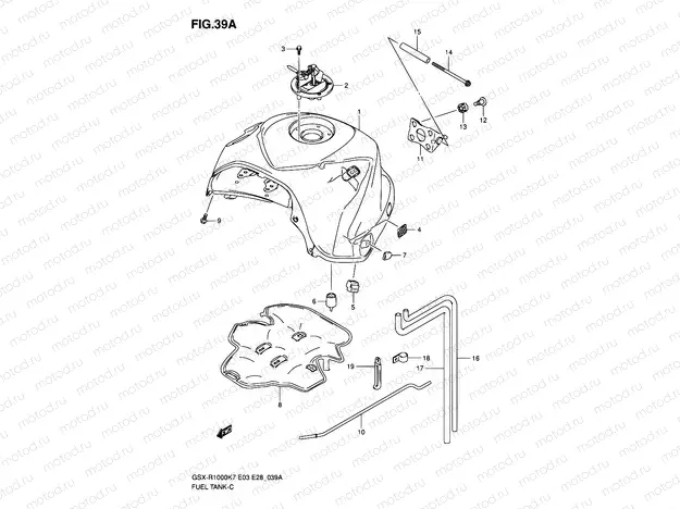 39A - FUEL TANK (MODEL K8)