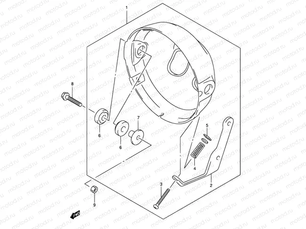 39A - HEADLAMP HOUSING (SV1000/U1/U2 K3/K4)