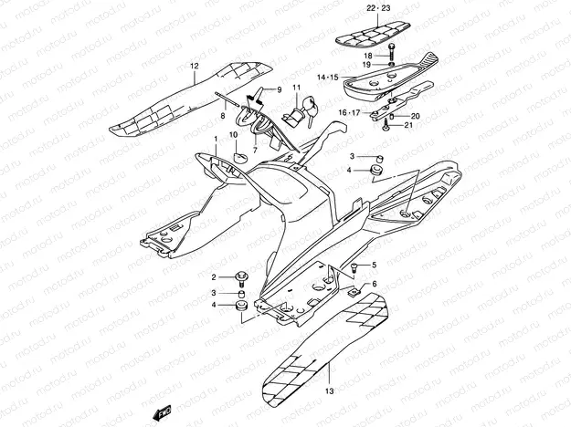 39A - REAR LEG SHIELD (MODEL Y)