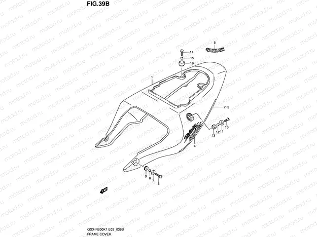39B - FRAME COVER (MODEL K2 FOR YC2)