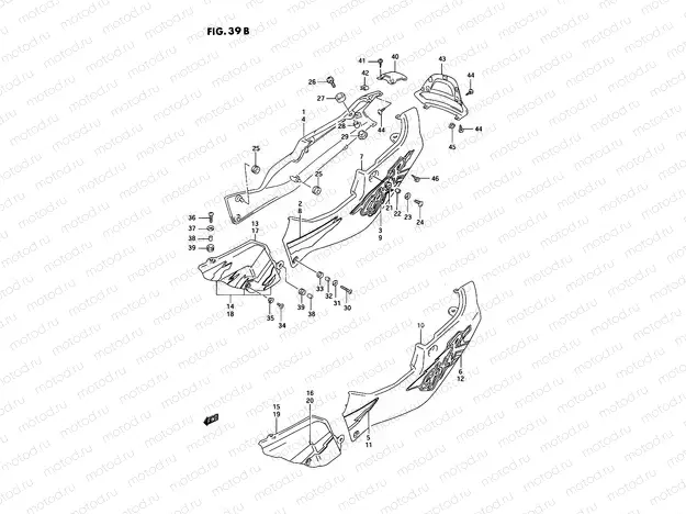 39B - FRAME COVER (MODEL R)