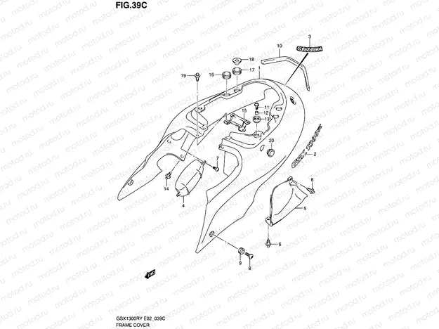39C - FRAME COVER (MODEL K2)