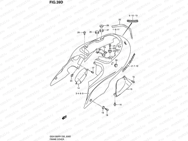 39D - FRAME COVER (MODEL K3)