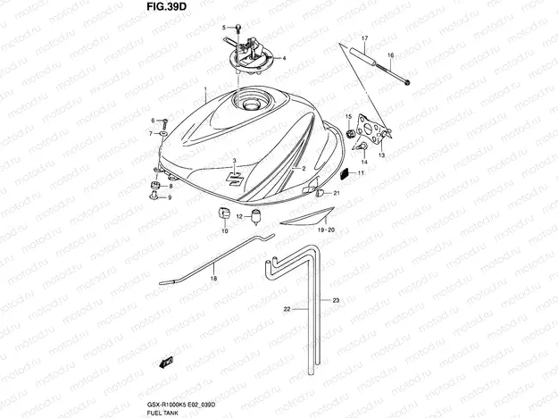 39D - FUEL TANK (GSX-R1000U2K6 E19)