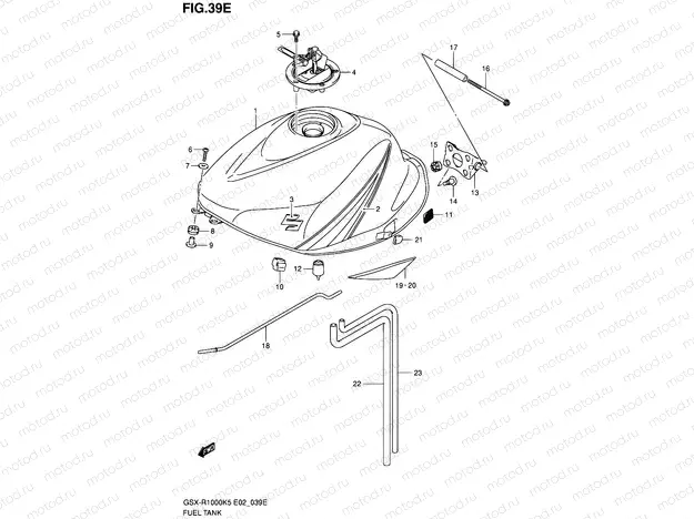 39E - FUEL TANK (GSX-R1000K6 E24,P37)