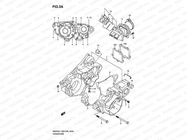 3A - CRANKCASE (MODEL K3/K4/K5/K6)