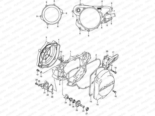 4 - CRANKCASE COVER-WATER PUMP