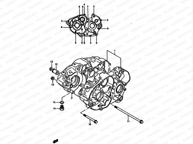 4 - CRANKCASE (MODEL G/H/J/K/)