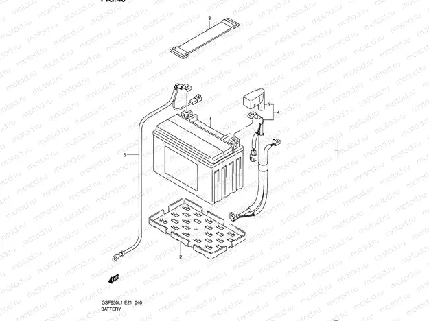 40 - BATTERY (GSF650SAL1 E21)