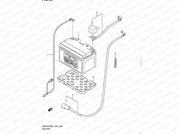 40 - BATTERY (GSX-R1000L1 E14)