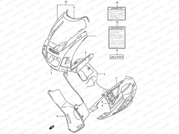 40 - COWLING BODY (MODEL N A0Y)