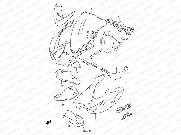 40 - COWLING BODY (MODEL V)
