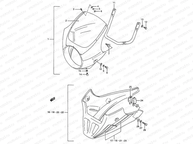 40 - COWLING (MODEL K/L OPTIONAL)