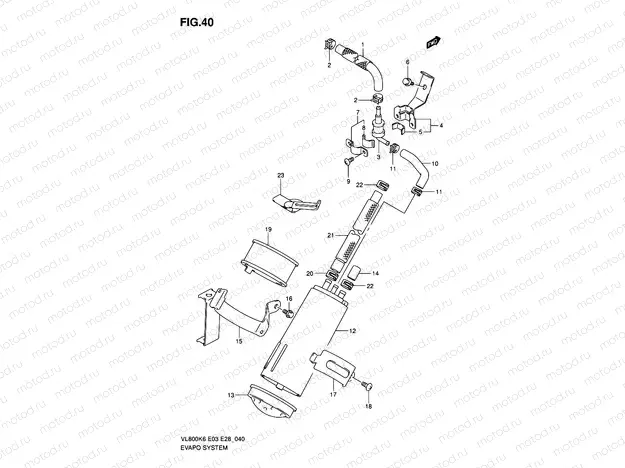 40 - EVAP SYSTEM (MODEL K6/K7/K8 E33)