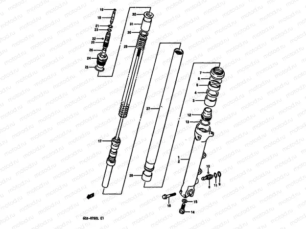 40 - FRONT DAMPER (MODEL J)