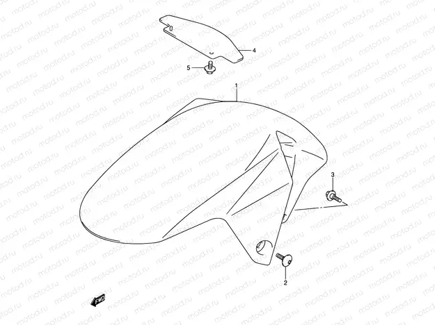 40 - FRONT FENDER (MODEL K3)