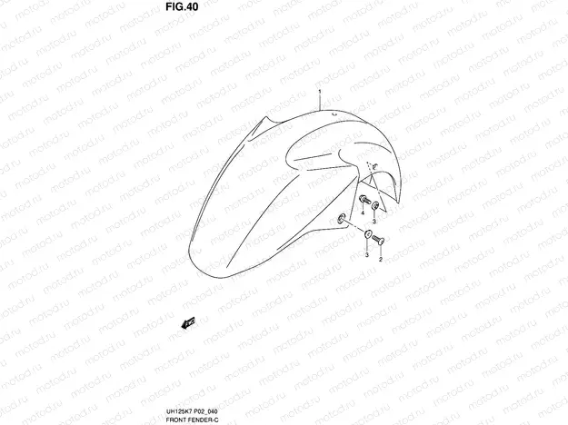40 - FRONT FENDER (MODEL K7)
