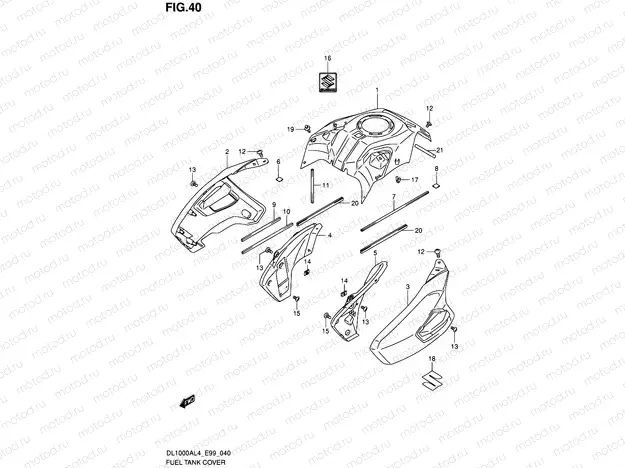 40 - FUEL TANK COVER